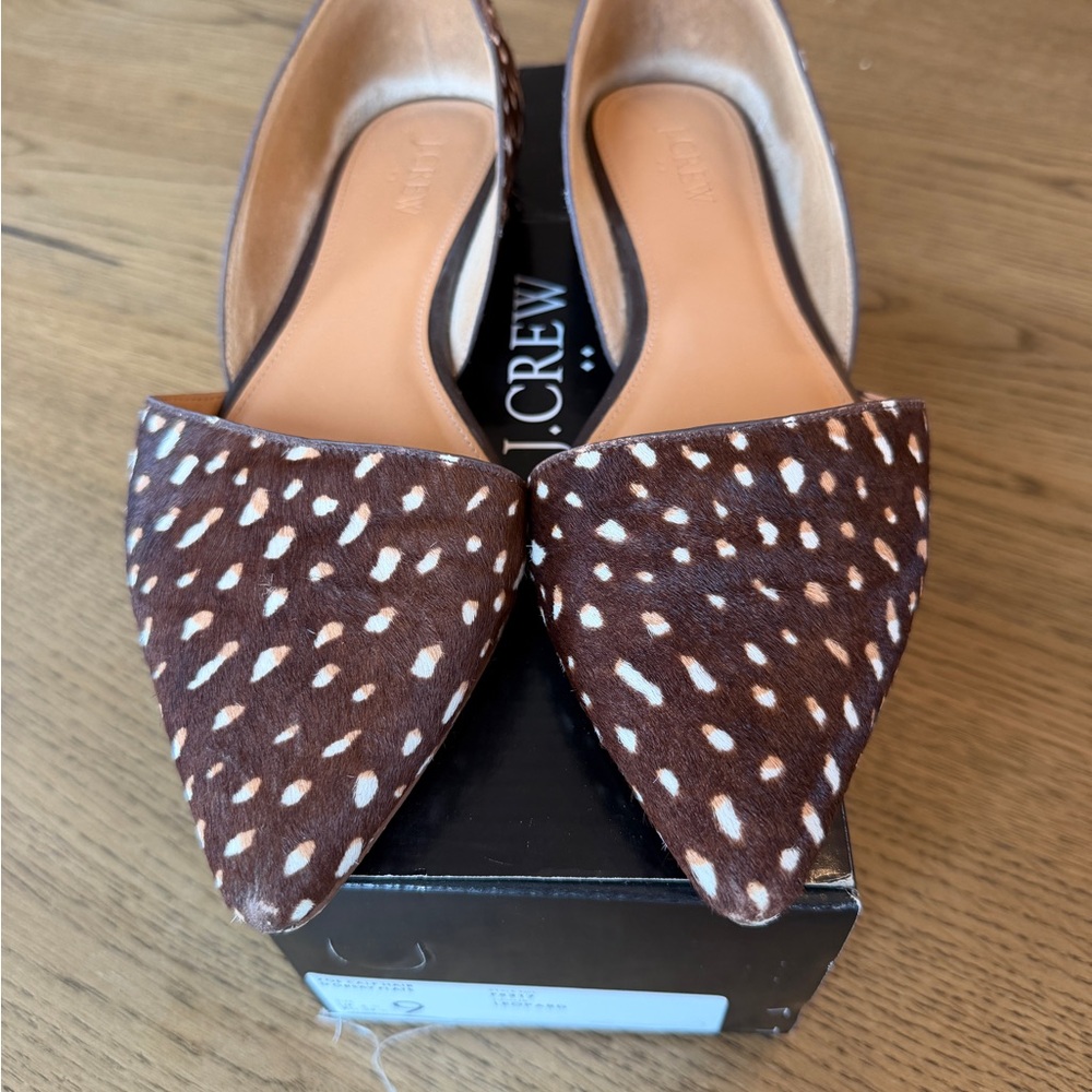 J. Crew Zoe calf hair d'Orsay flats